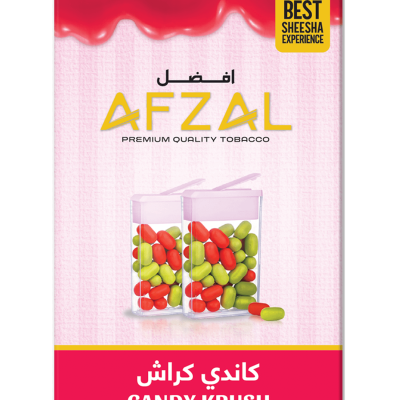 Candy Krush shisha flavour by Afzal, sweet hookah tobacco for wholesale distributors and online buyers.