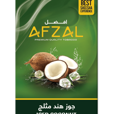 Afzal Iced Coconut hookah flavour with coconut and mint blend