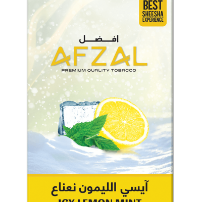 Afzal Icy Lemon Mint Hookah Flavour Molasses – Refreshing Shisha Flavor