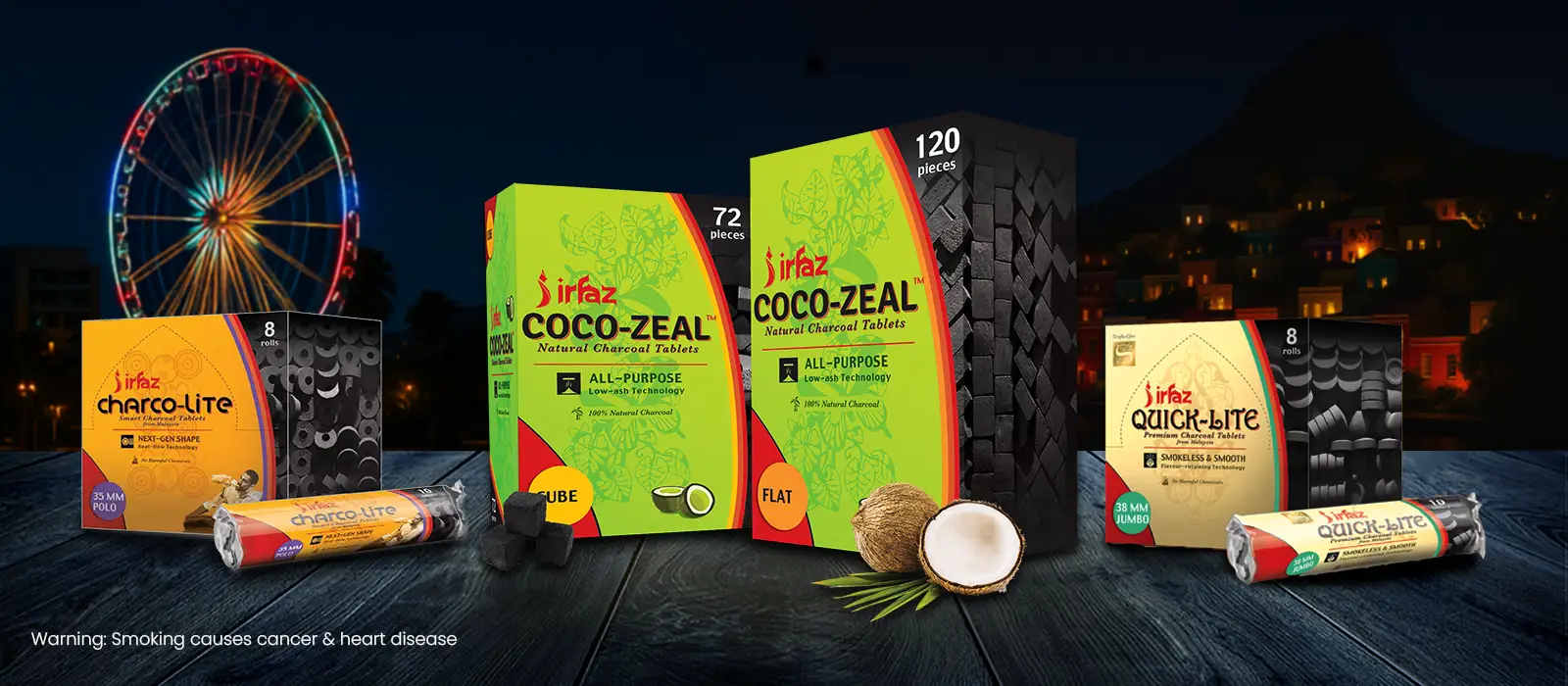 irfaz shisha cocozeal charcoal south africa