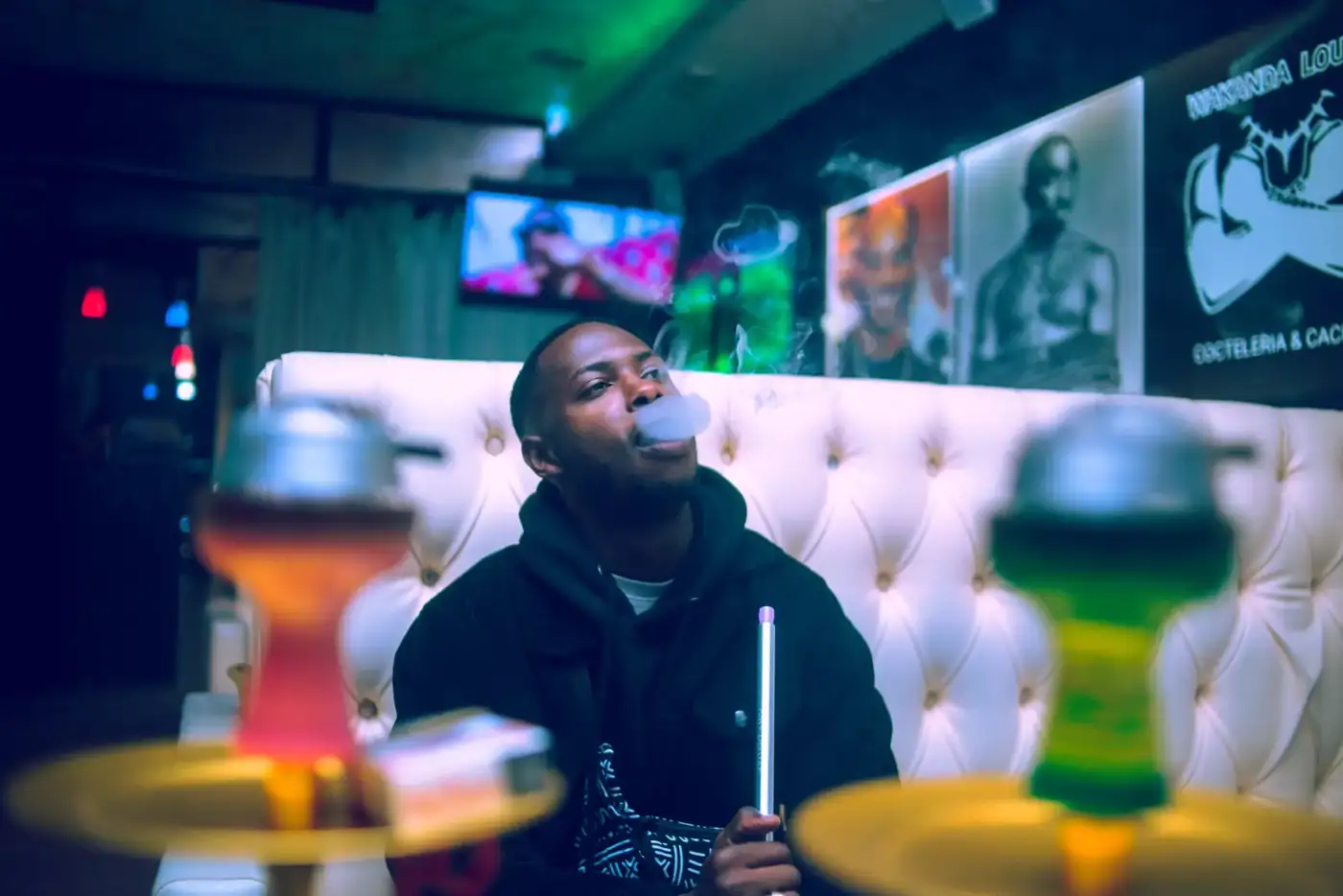 Shisha lounge in Dar es Salaam, Tanzania