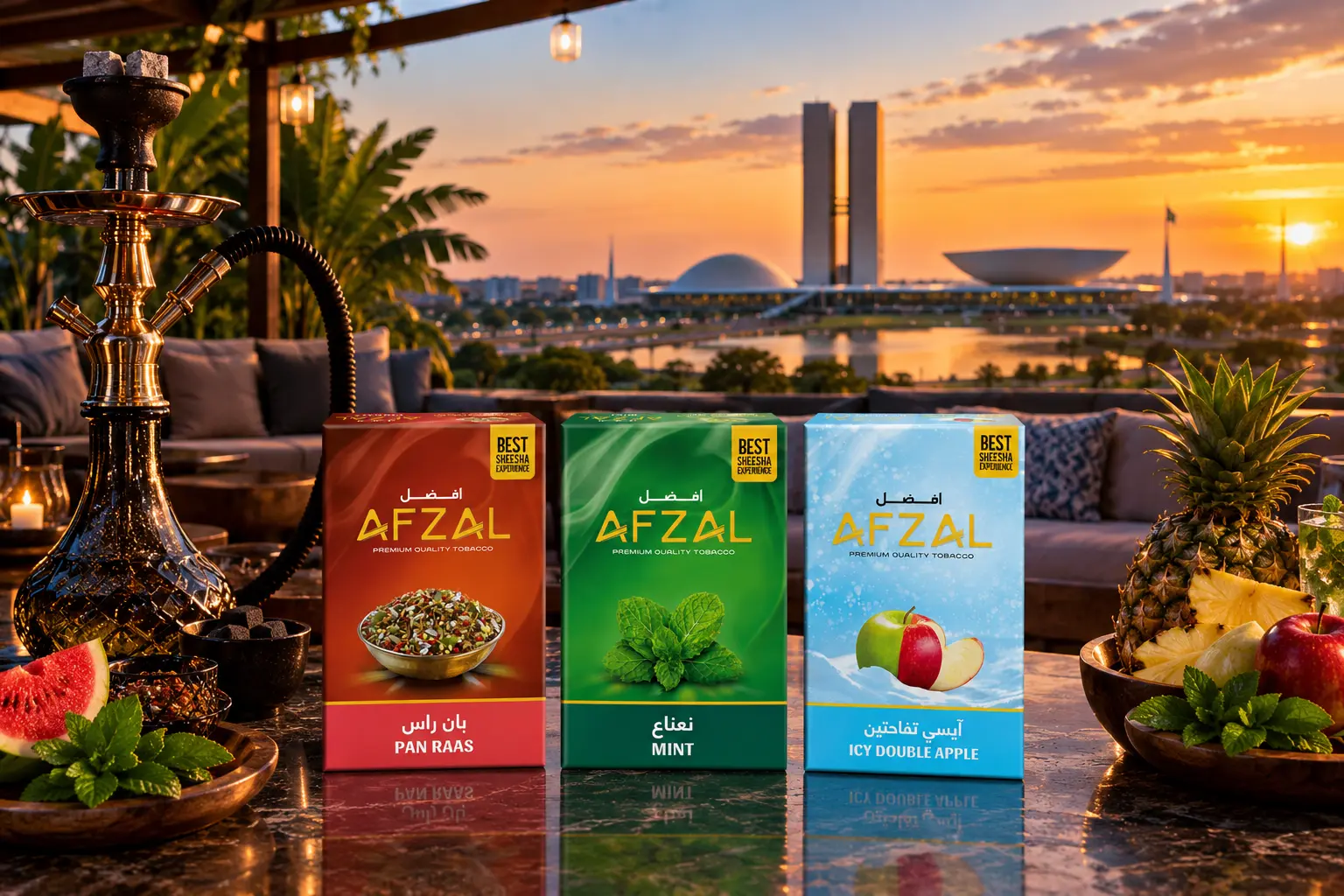 Pan Raas, Mint, Double apple Hooakh flavours in brasilia
